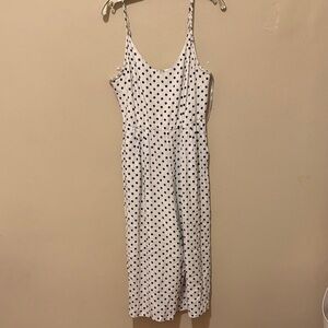 Forever New Cream and Black Polka Dot Jumpsuit